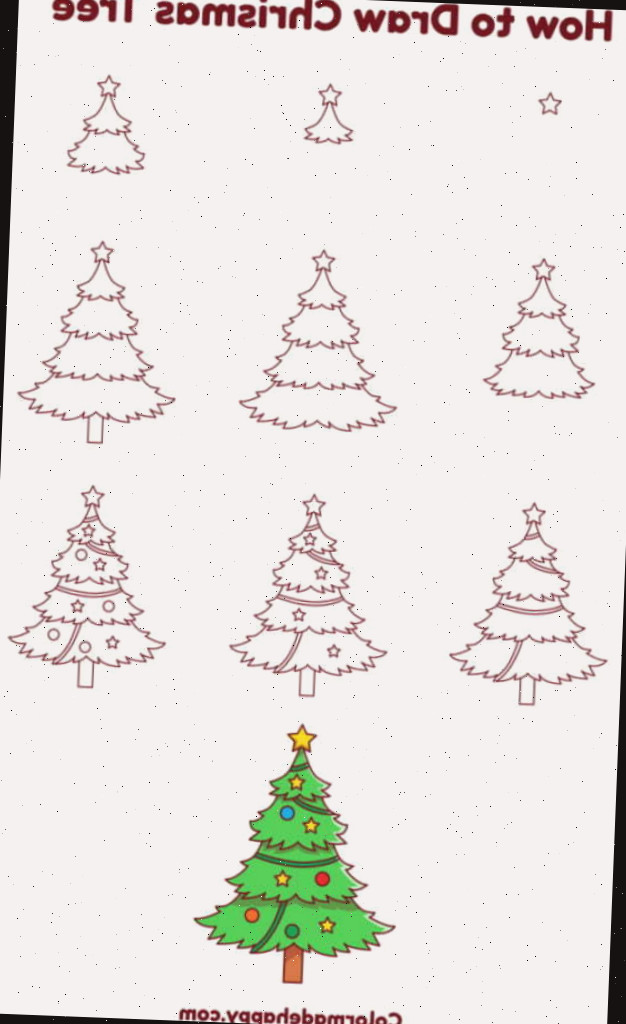 Tutorial de como esboçar uma árvore de Natal