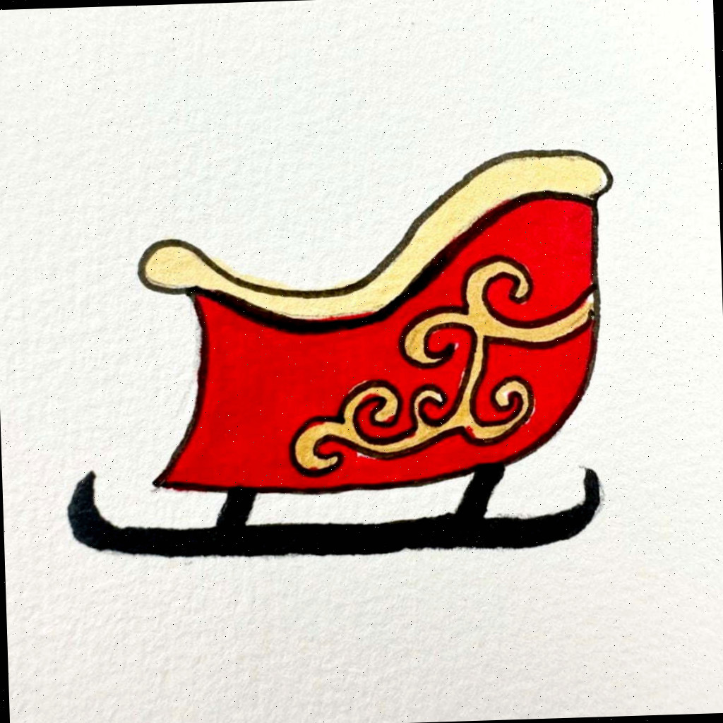 ilustração de treno do papai noel