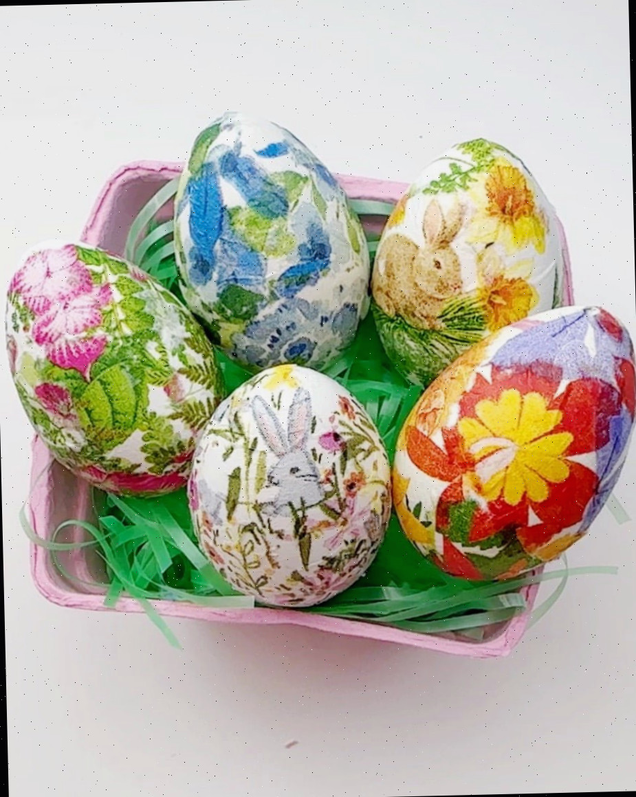 Como Fazer Decoupage em Ovos de Páscoa