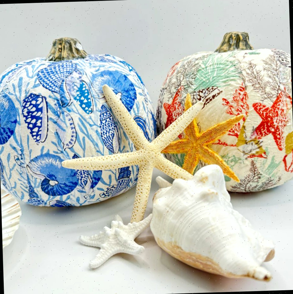 Como realizar decoupage em abóboras utilizando guardanapos