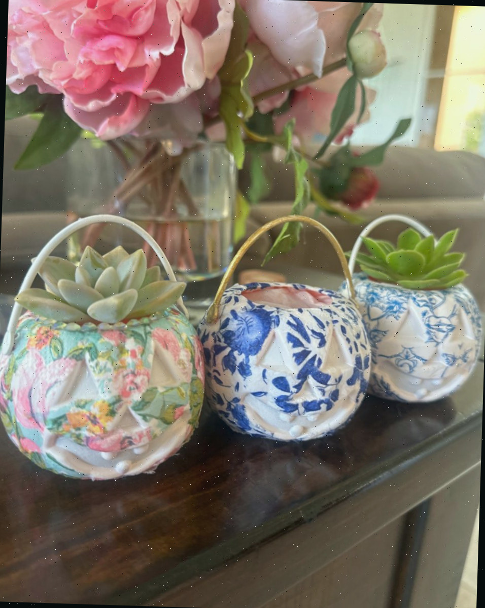 Como Fazer Decoupage em Baldes de Doces de Abóbora