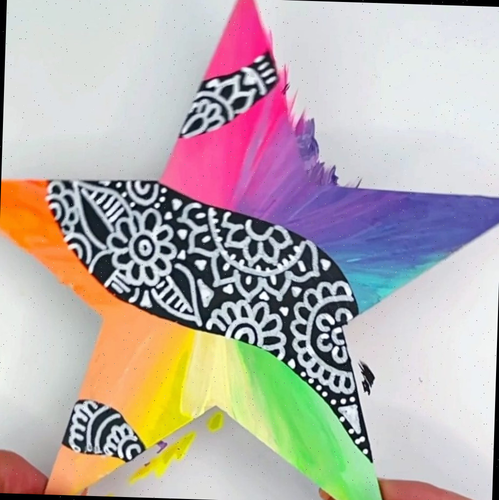 Ideia de Pintura de Estrela Abstrata e Técnica de Arte Abstrata