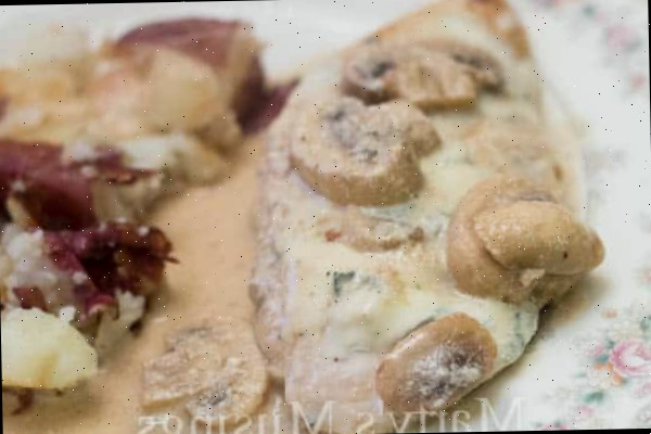 Frango Marsala com queijo gorgonzola de Marty's Musings