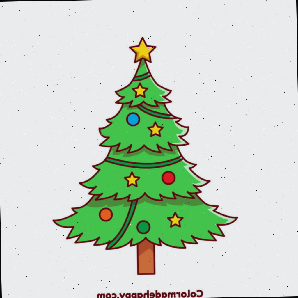 Esboço da árvore de Natal colorido