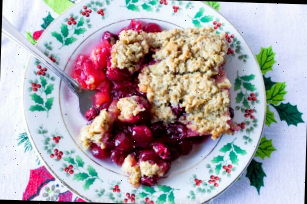 Caçarola de maçã com cranberry de Marty's Musings