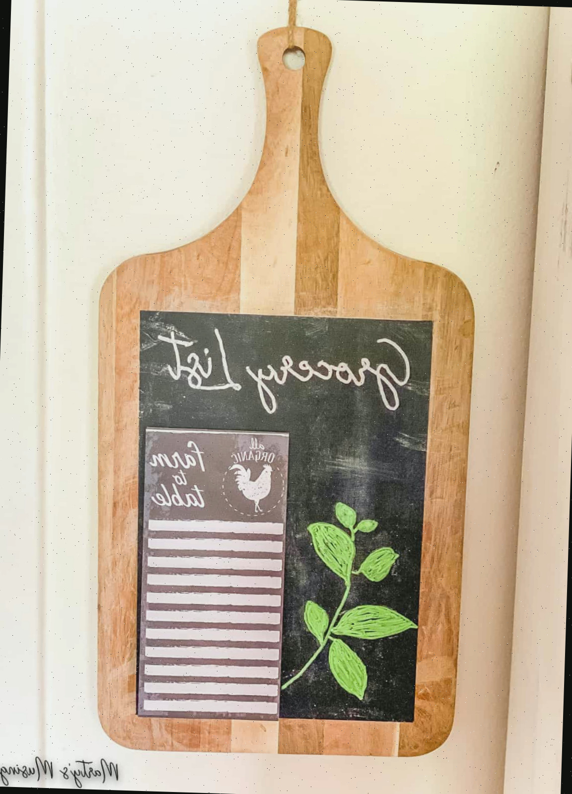 Placa de Quadro Negro DIY com Tábua de Corte