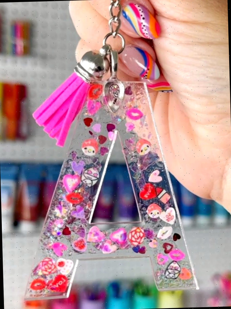 Chaveiro DIY com iniciais