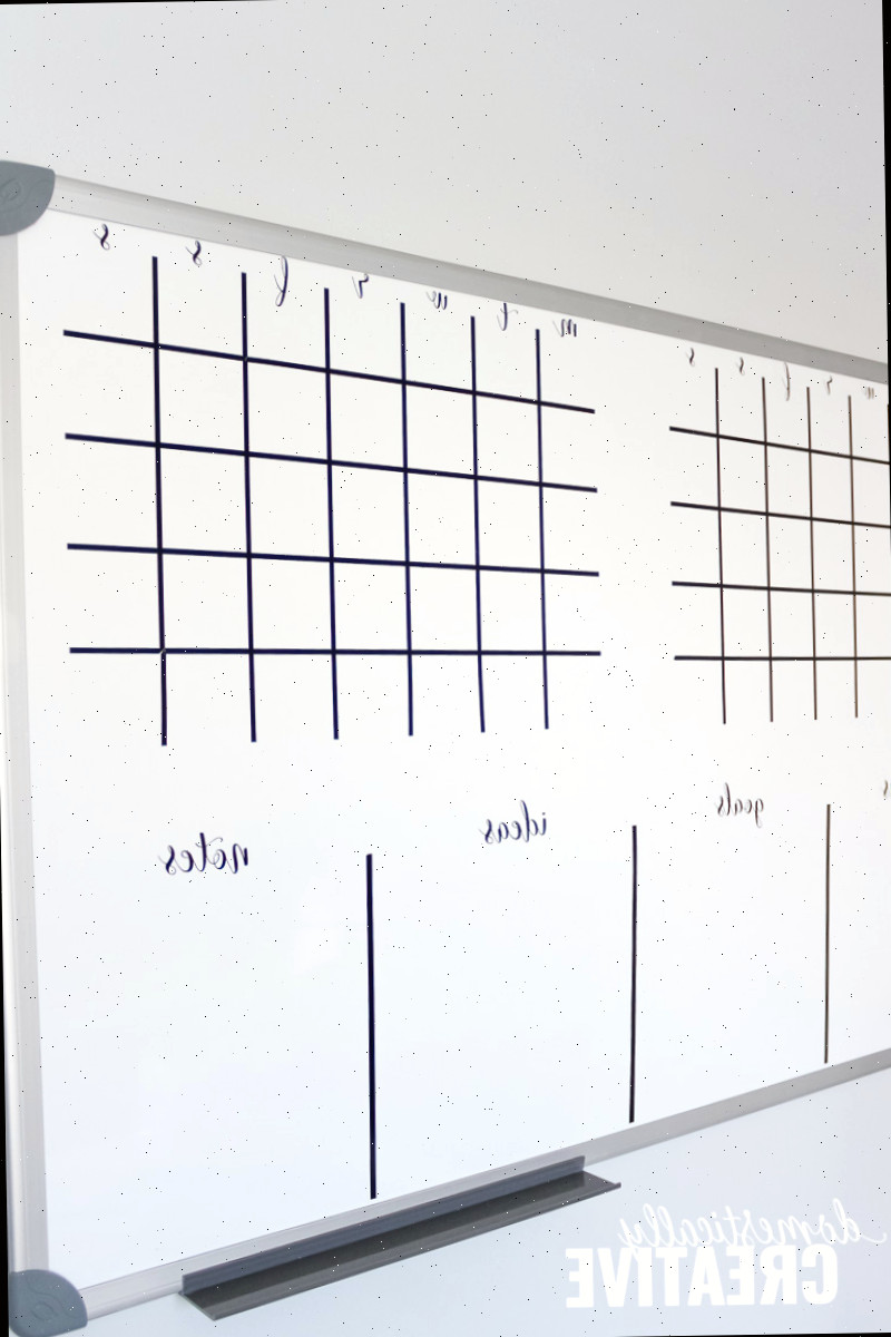 Calendário e Planejador de Quadro Branco DIY
