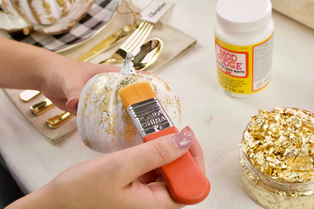 Abóbora Folheada de Ouro DIY