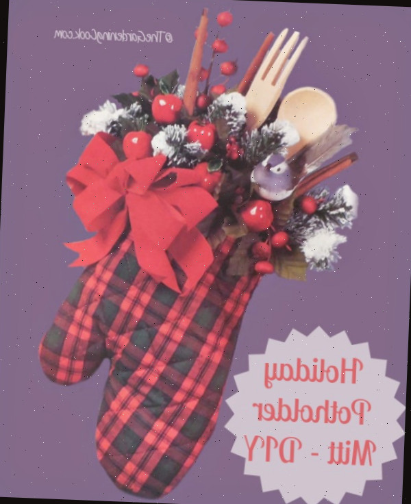 Este mitene DIY de Natal seria um ótimo presente para a anfitriã
