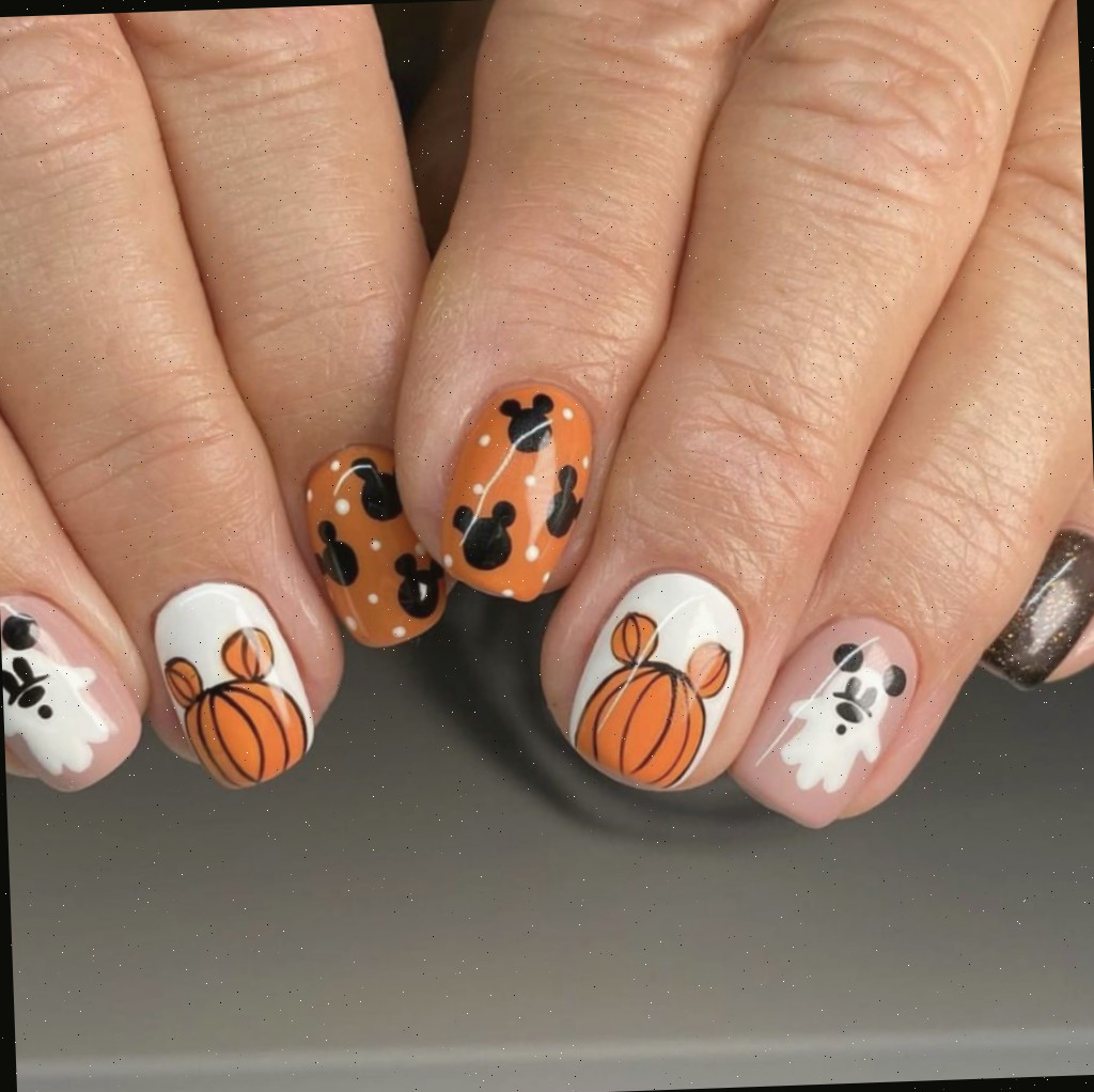 Unhas de Halloween da Disney
