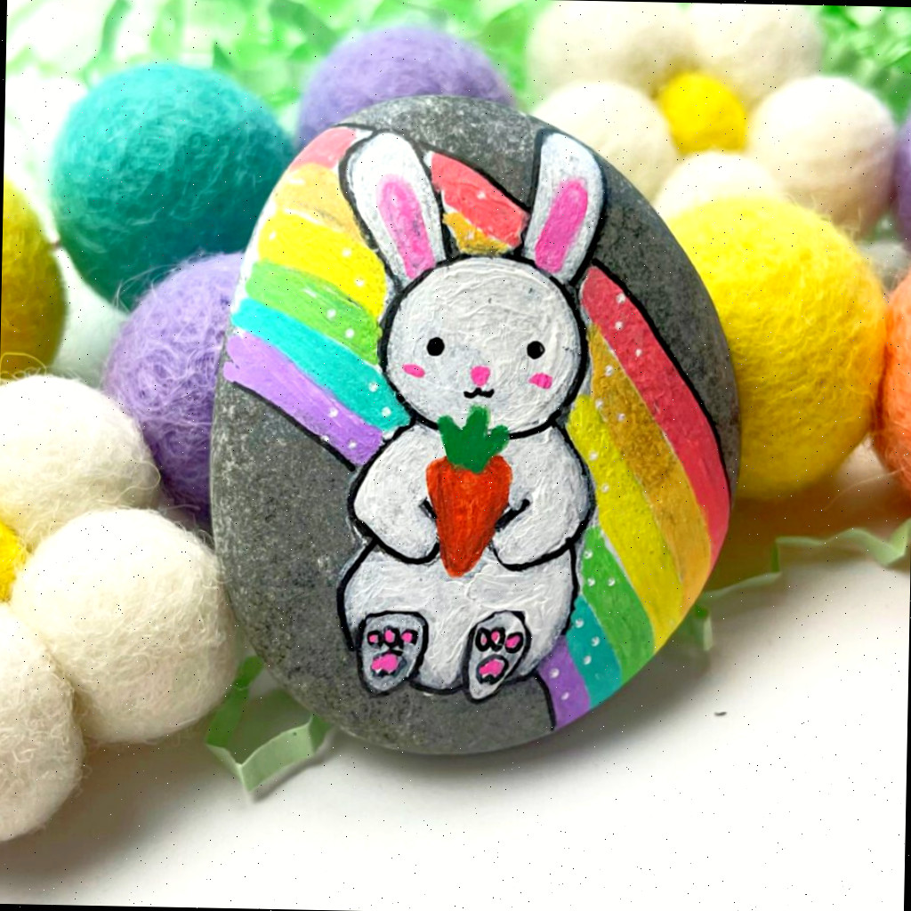 Pedra Pintada de Coelho da Páscoa