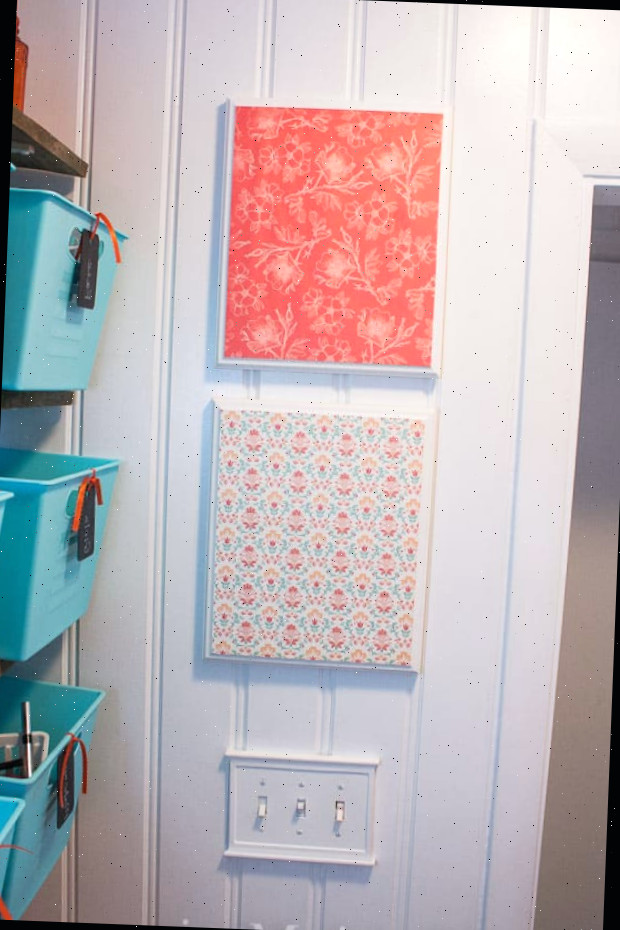 Arte de parede fácil com papel de scrapbook-6