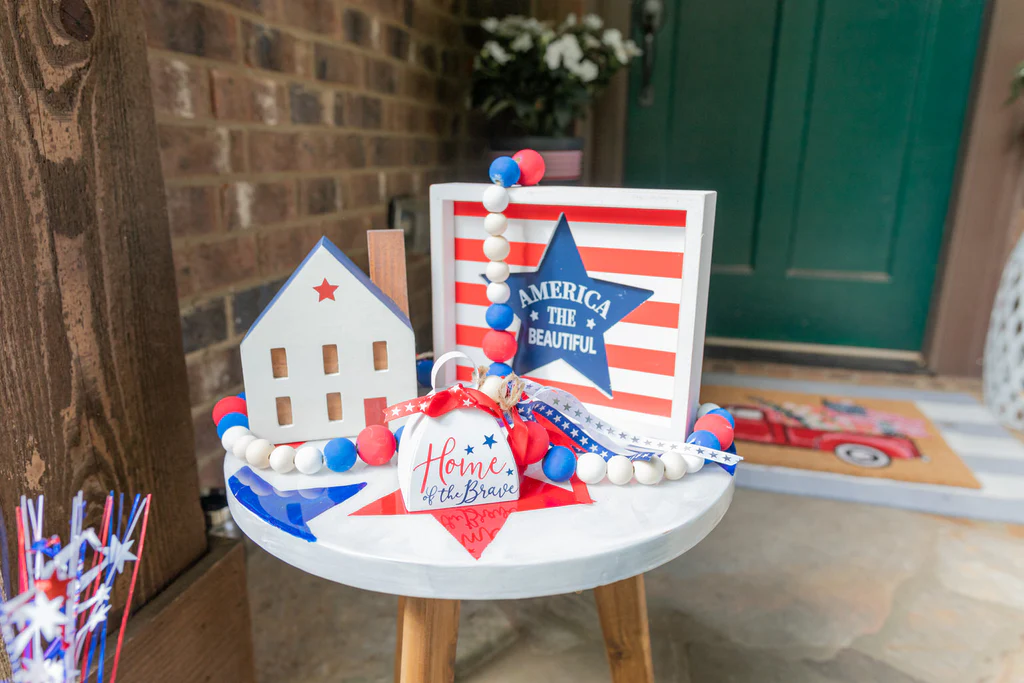 Guirlanda Americana de Contas de Madeira DIY