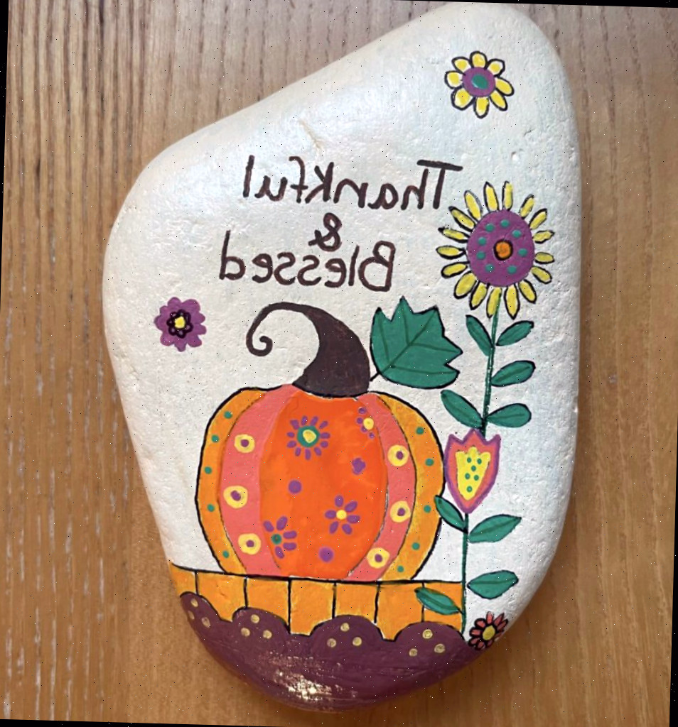 Pintura de Pedra para o Dia de Ação de Graças