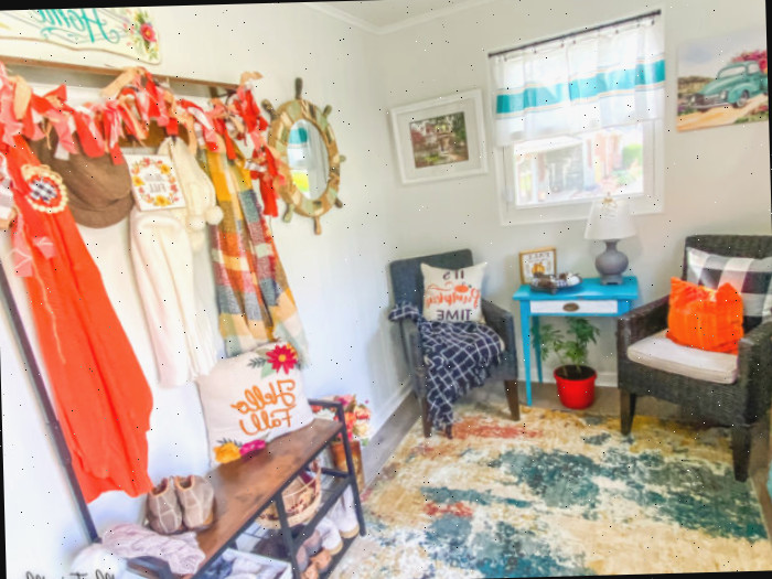 Solário decorado para o outono