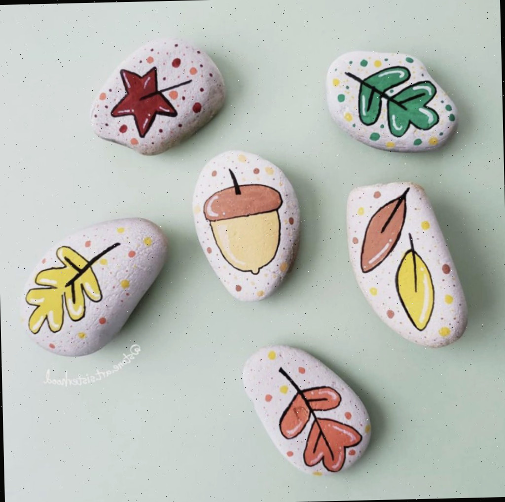 Ideias de Pedras Pintadas de Outono
