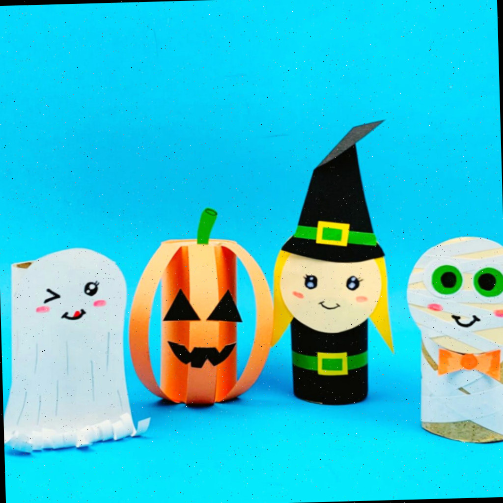 artesanatos de tubo de papel higiênico para Halloween