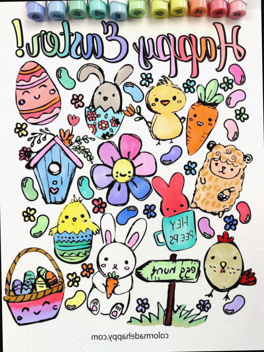 Páginas Para Colorir de Páscoa Grátis