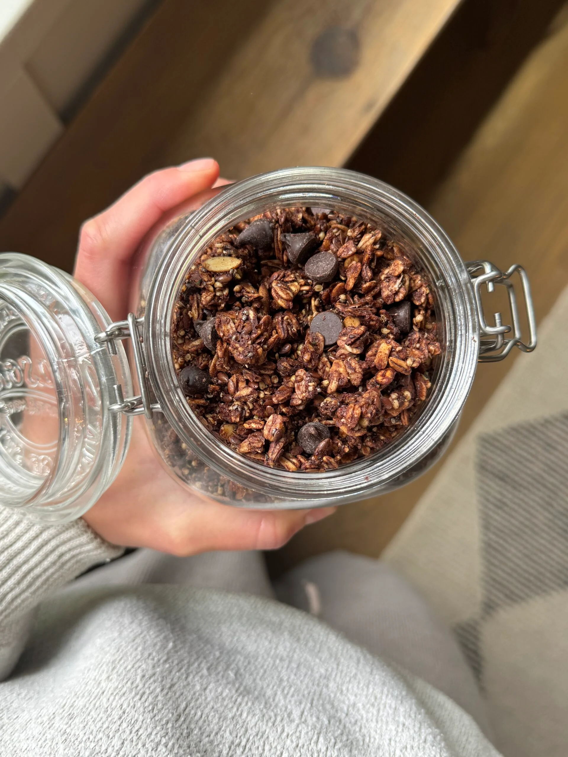 Receita de granola para o coração