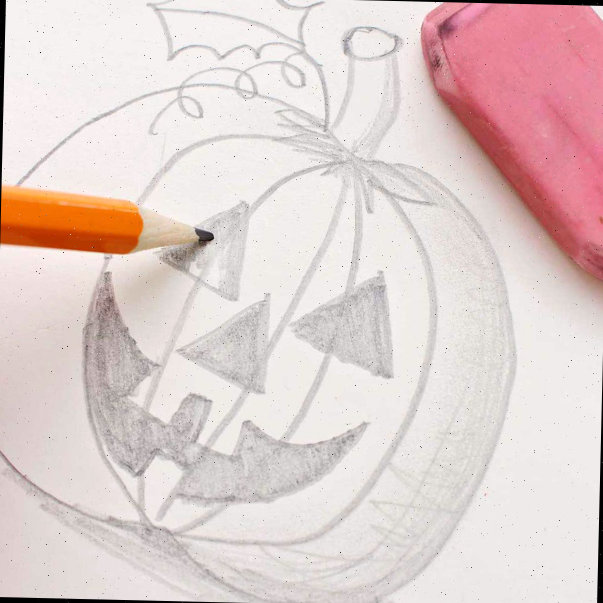 Como Desenhar uma Abóbora Simples