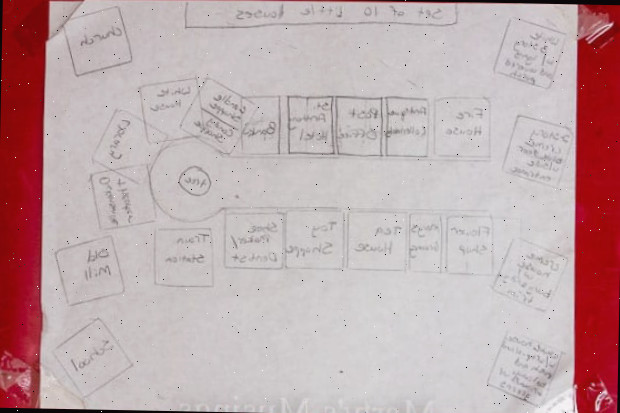 Diagrama da montagem de uma vila de Natal