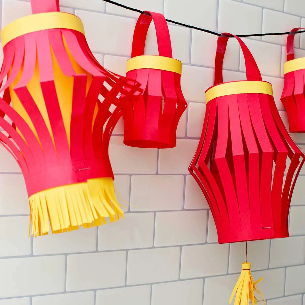 Como Fazer Lanterna Chinesa de Papel Simples DIY