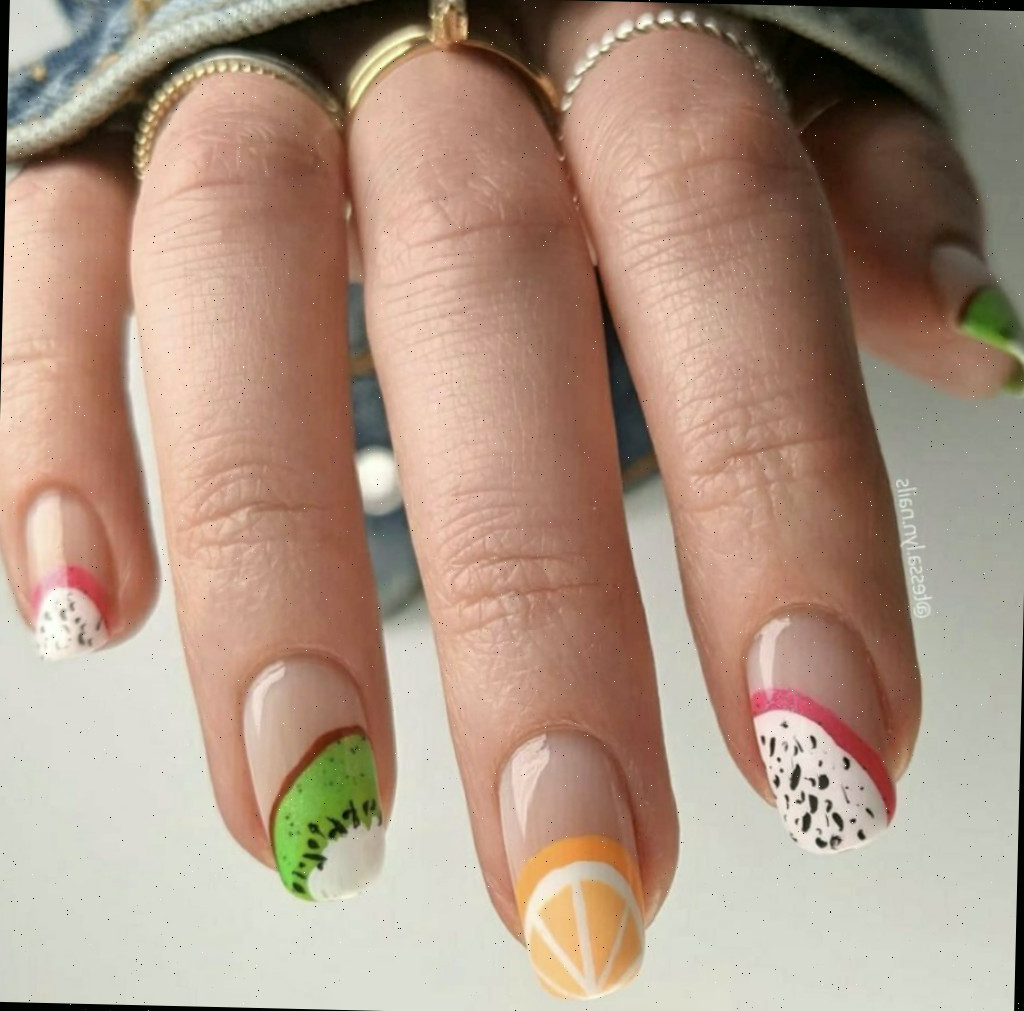 unhas de frutas