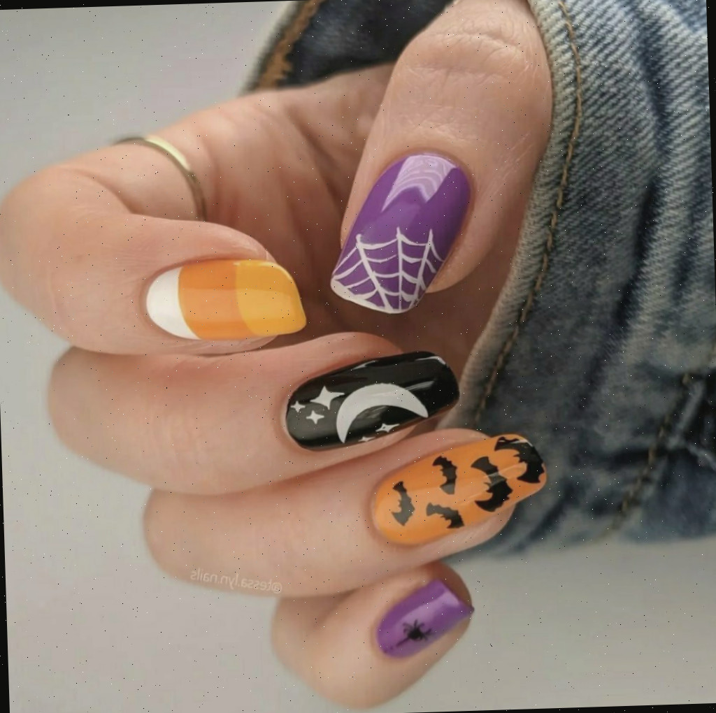 Unhas de Halloween