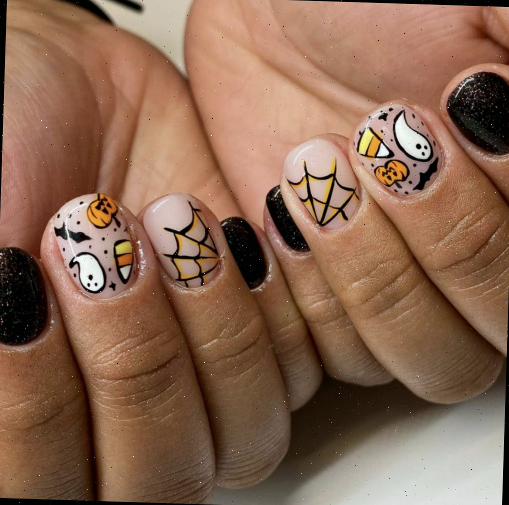 Nail art temática assustadora