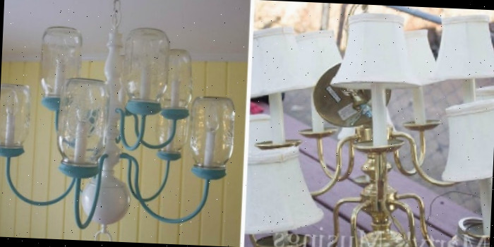 Colagem do candelabro de potes Mason