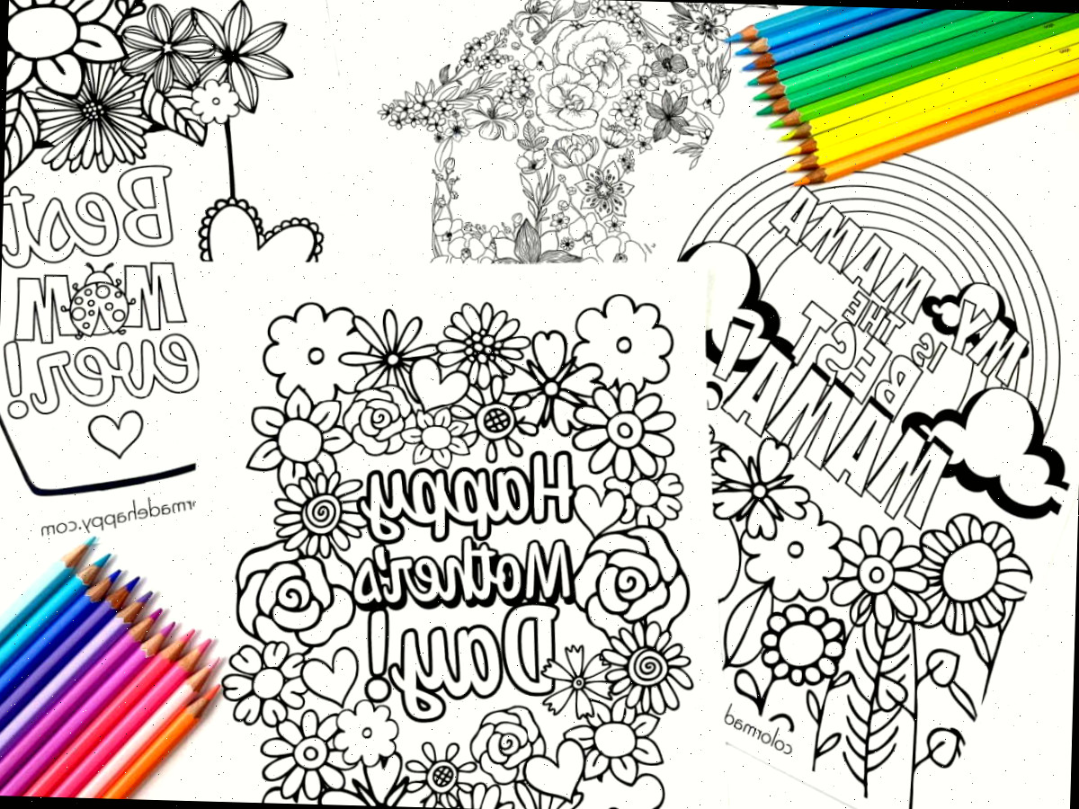 Páginas de Colorir do Dia das Mães