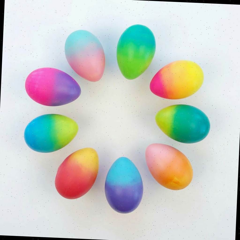 Ovos de Páscoa com Gradiente Pintado