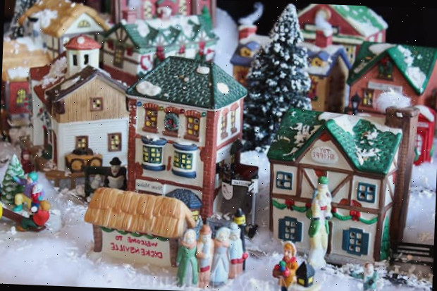 Ideias de exibição de vila de Natal faça você mesmo