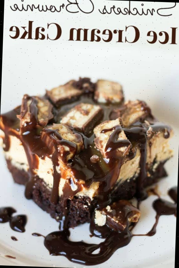 Bolo de Sorvete de Brownie de Snickers de Marty's Musings