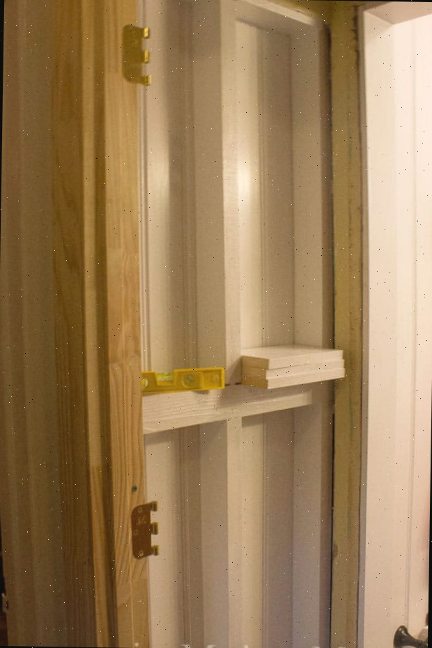 Uma visão próxima de uma porta
