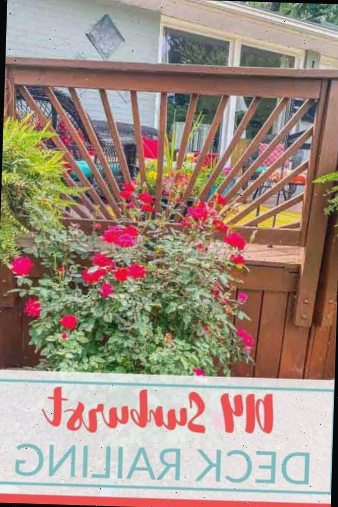 Grade em formato de raio de sol com rosas à frente