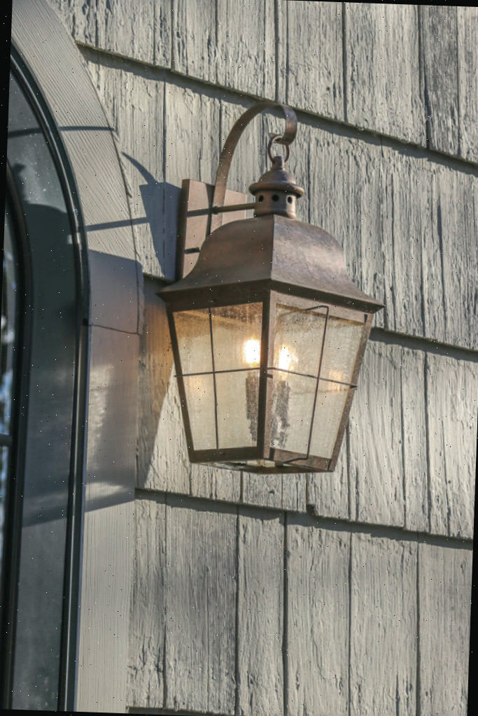 Lanterna acessível inspirada em cobre para a varanda