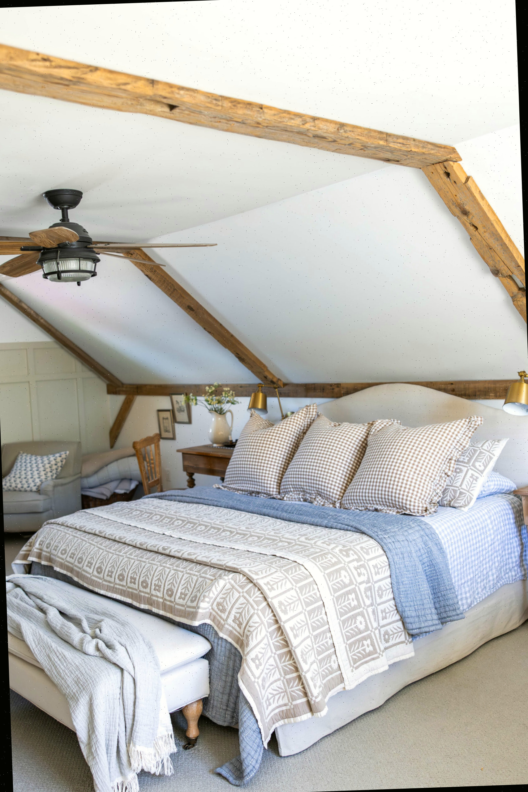 Ideias de quartos de cottage para um quarto de verão