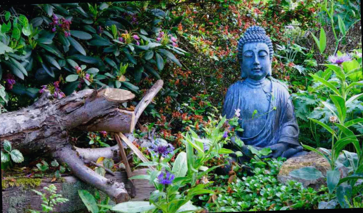 Estátua de Buda azul.