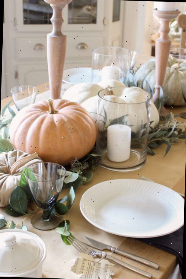 Decoração de mesa de Ação de Graças