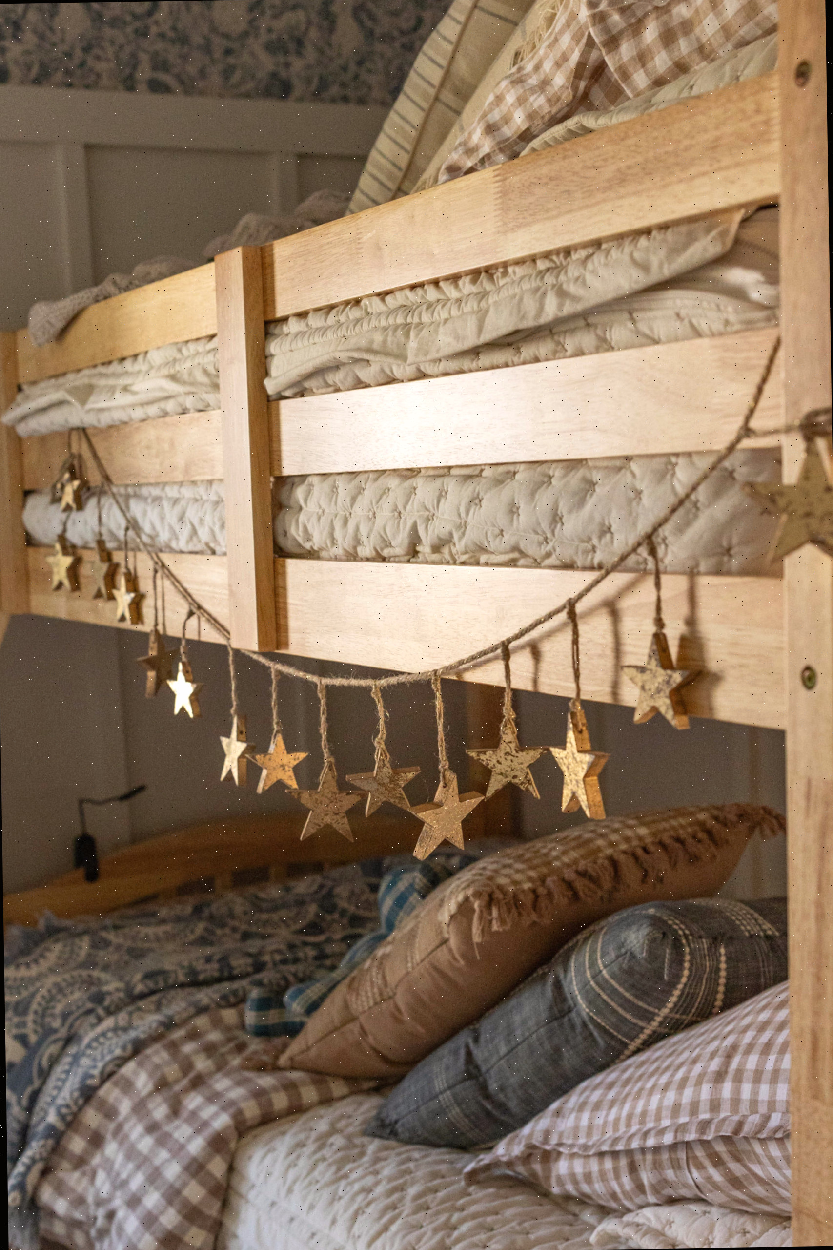 Decoração de cama natalina