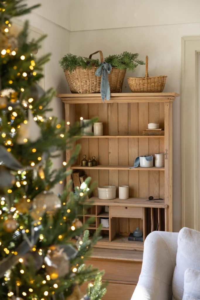 Decoração natalina de prateleira