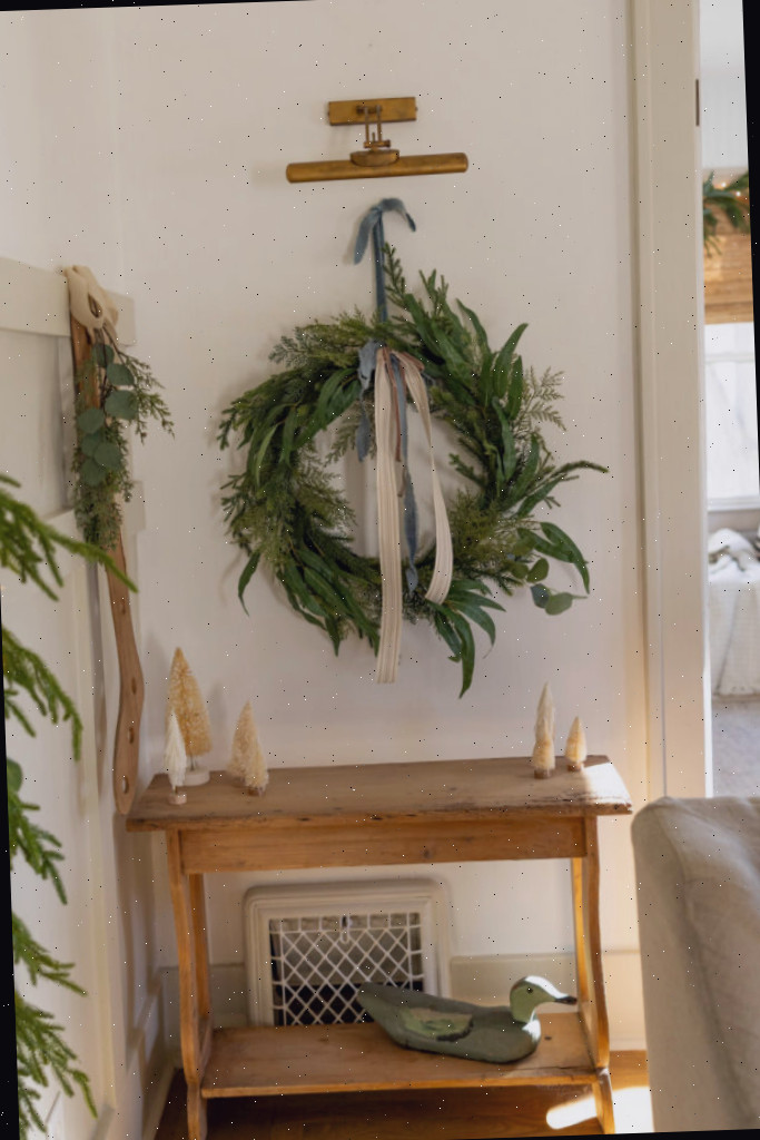 Decoração de canto natalino