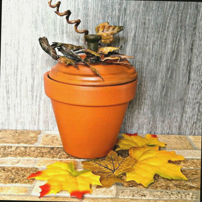 Abóbora de Terra Cotta - Prato de Doces de Vaso de Barro Reciclado