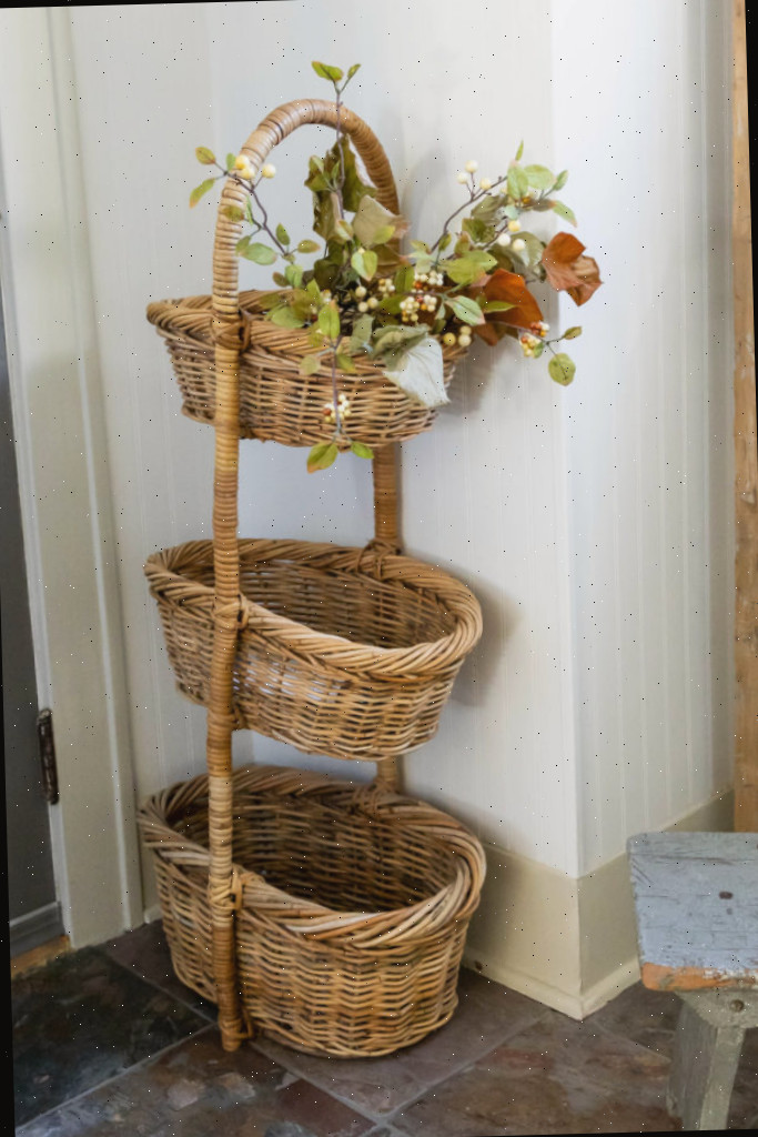 Decoração com cesto no outono