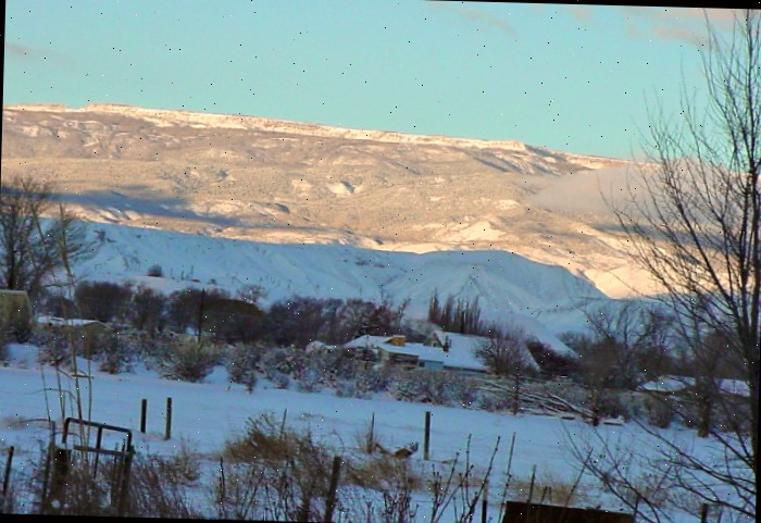 Cena de inverno de Delta, Colorado - Lado ocidental das Montanhas Rochosas.