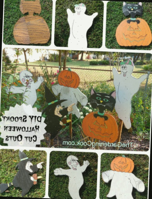 Decorações de Madeira Assustadoras de Halloween DIY
