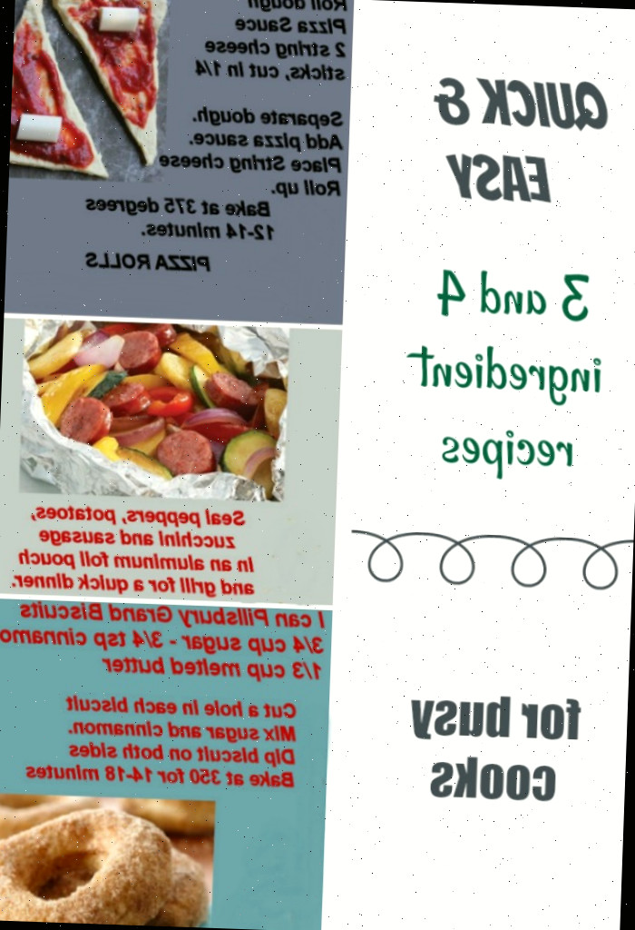 Receitas com 3 e 4 ingredientes