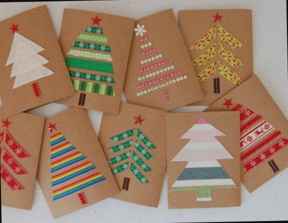 Etiquetas de presentes de tecido natalino.
